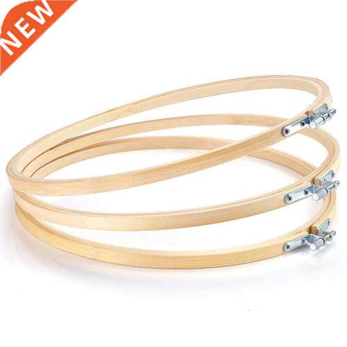 3 Pieces 10 Inch Round Wooden Embroidery Hoops Bamboo Circle