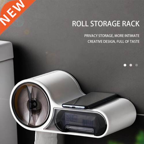 Bathroom Toilet Paper Holder Paper Tissue Box Plastic Toilet
