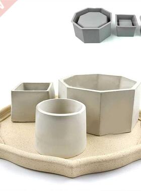 DIY Flower Pot Silicone Mold Clay Cement Flower Pot Mold