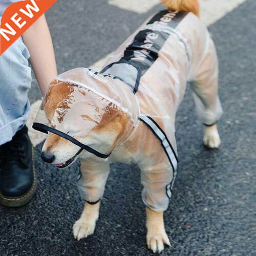 Dog Waterproof Raincoat Jumpsuit Reflective Rain Coat