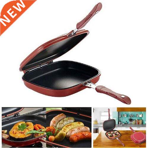 Frying Pan Folding Double-Sided Non-Stick Flat Bottom