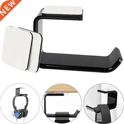 Siple Headphone Stand holder Hanger Hook Tape Under Desk Du