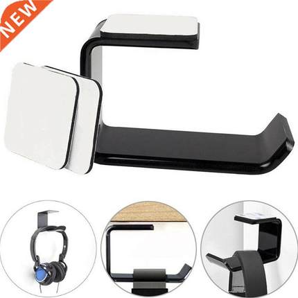 Siple Headphone Stand holder Hanger Hook Tape Under Desk Du