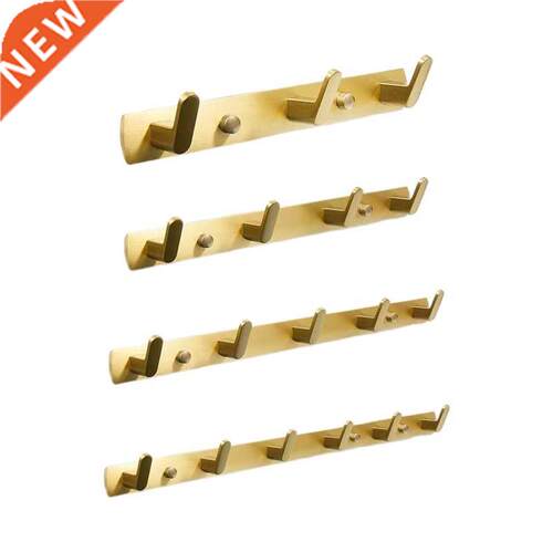 Gold Brushed Hat Hanger Wall Mounted Robe Holder Home Multi-