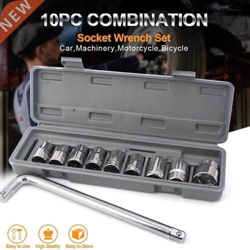10pcs/set Hexagon Wrench Socket Set 8mm-24mm Sleeve