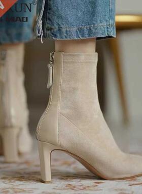 High Heel Boots Women's 2021 New Korean Style Autumn and Win