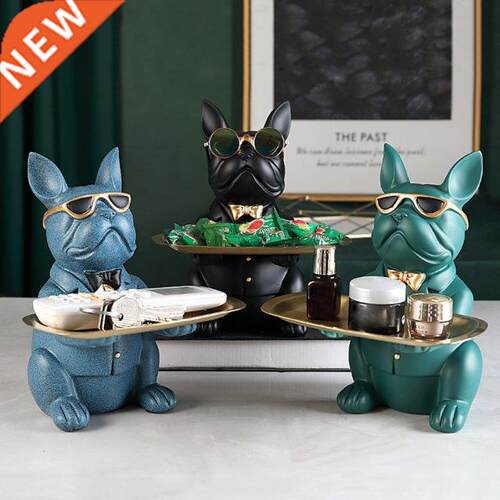 Home Room Decor Figurine Cool Bulldog Sculpture Tble Decor