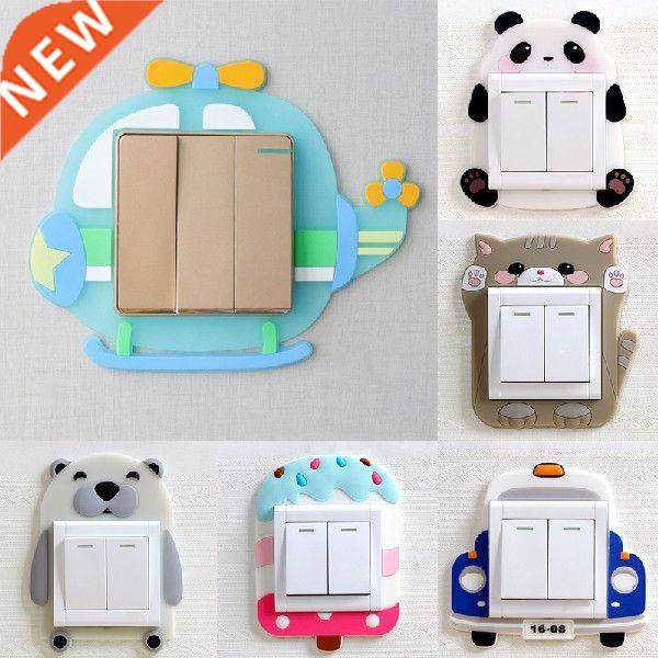 1Pcs Silicone Switch Stickers Cartoon Children Room