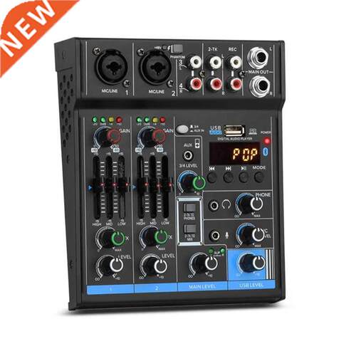 Professional Mixe, Sound Board Console 4-Channel Digital USB