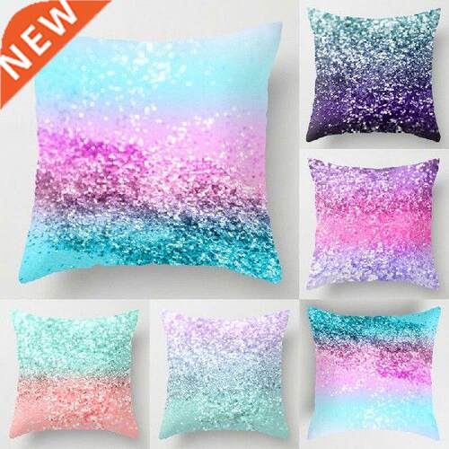 45x45CM Home Pillowcase Peach Skin Color Glitter Shiny