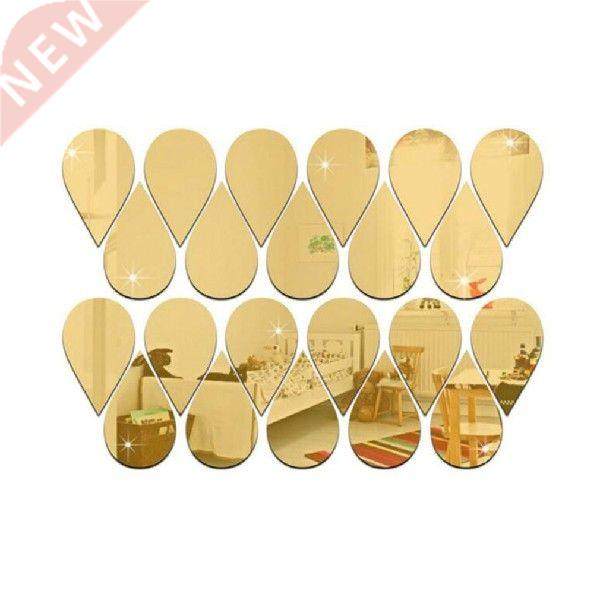 22pcs Acrylic D Mirror Movable Wall Sticker Water Drop