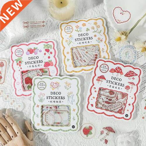 Mr.paper 40Pcs 4 Designs Mushroom Plant Series Japanese Kaw