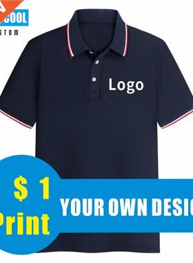 9 Colors Short Sleeve Custom Polo Shrt Logo Embrodery Per