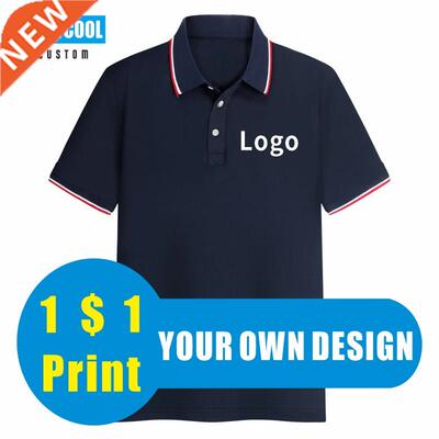 9 Colors Short Sleeve Custom Polo Shrt Logo Embrodery Per