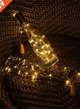 1M Wine Bottle Lights With Cork LED String Light Copper