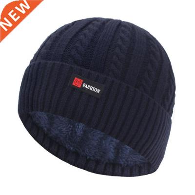 Men Winter Hat Women Knitted Hats For Men Cap Plus Velvet Be