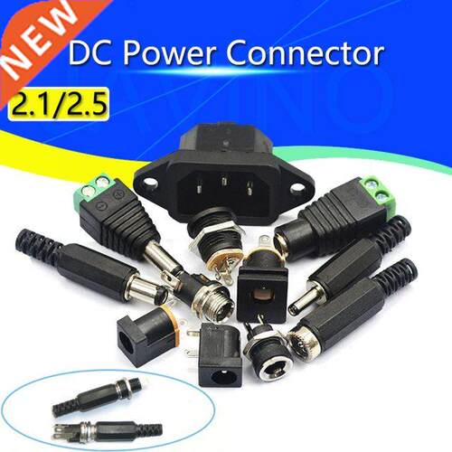 10PCS DC Power Connector pin 2.1x5.5mm Female Plug Jack + Ma
