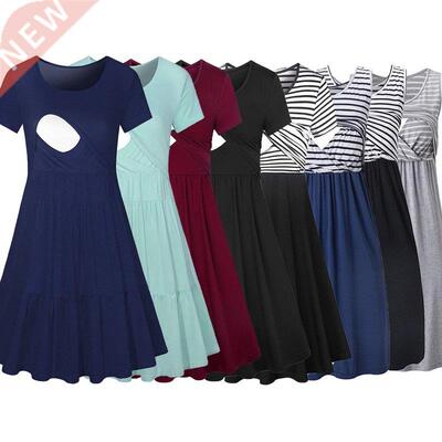 Maxi Long Clothes Breast Feeding Nursing Women Pregnant Brea