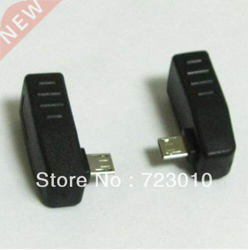 Free Shipping 2pcs Right + Left angle 90 degree usb Micro B