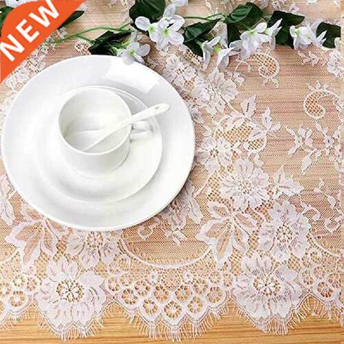 1pcs White Lace Table Runner Floral Lace Table Runner Black
