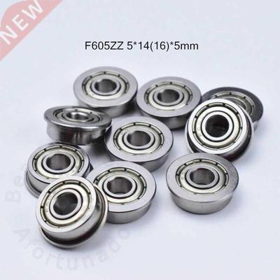 Flange 10pcs F605ZZ 5*14(16)*5(mm) Free shipping chrome ste