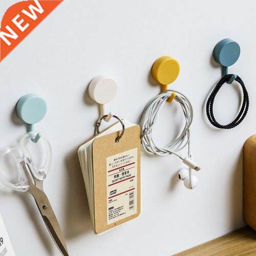 New 10pcs/set Simple Round Hook Key Holders Free-punching Do