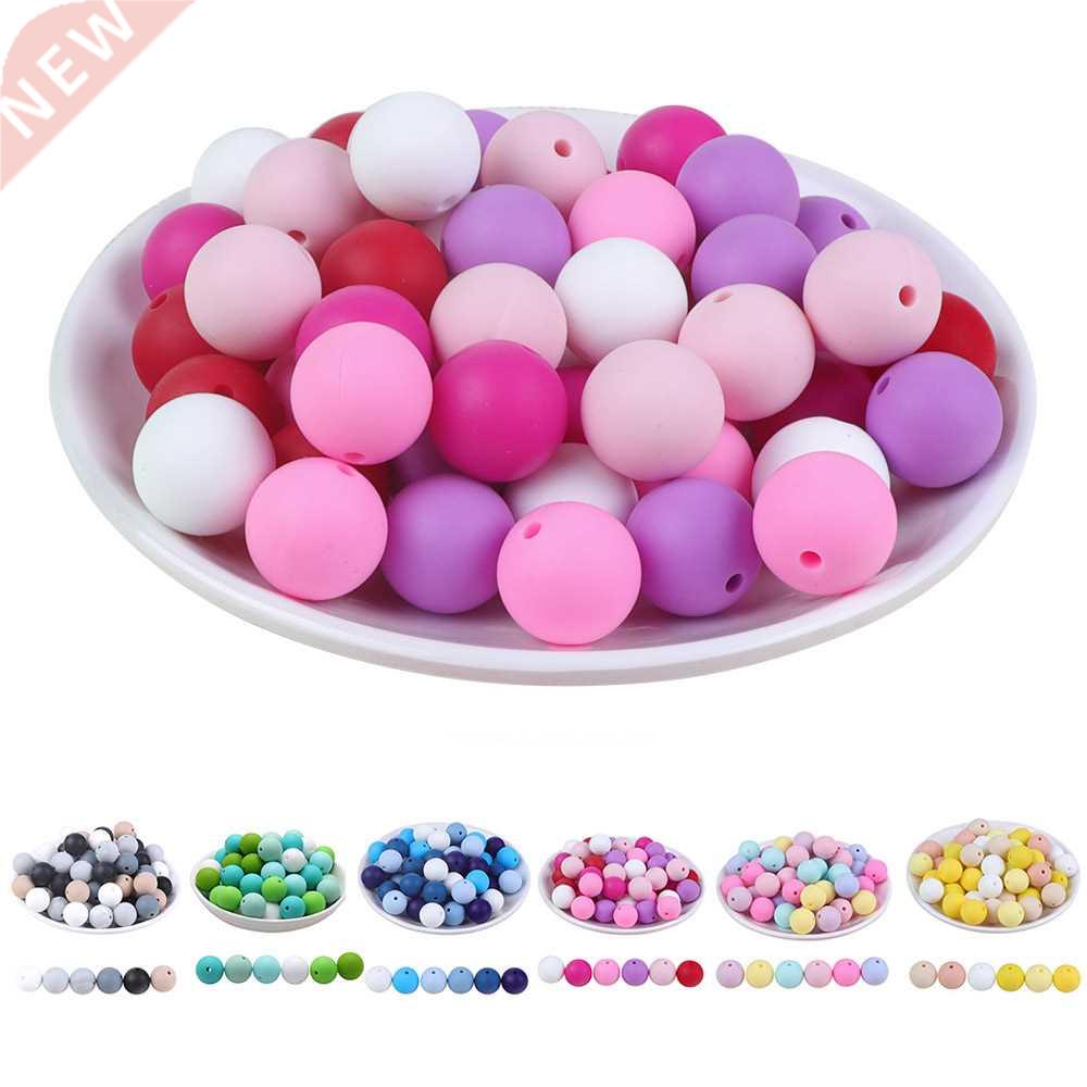 BOBO.BOX 12mm 20pcs Silicone Beads Round Ball Pearl Food Gra