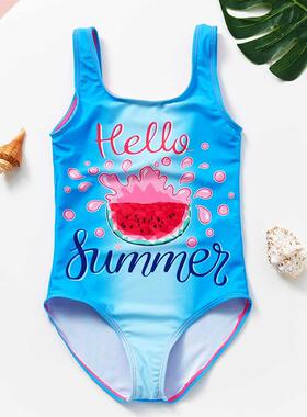 New Arrival 1~8Year Toddler Baby Girls Swimwear Watermelon p