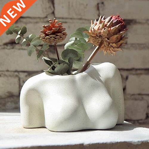 Female Bo Art Resin Vase Flower Desk Ornaments Decorative