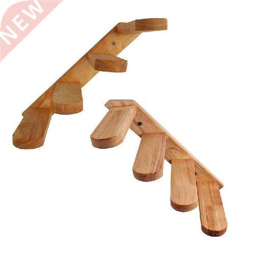 G6DA Cat Climbing Shelf Wall Mounted Natural Wood Four Step
