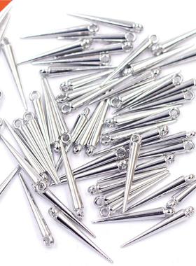 50Pcs Pendants Black Cone Acrylic Spike Tear Rivet Punk Stud