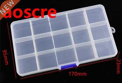 15 Slots Cells Colorful Portable Jewelry Tool Storage Box Co