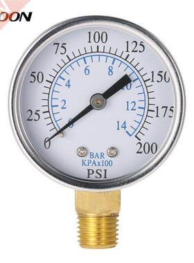 50mm 0~200psi 0~14bar Pool Filter Water Pressure Dial Hydrau