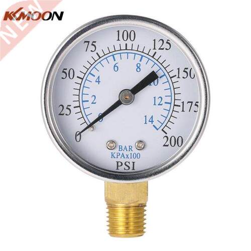 50mm 0~200psi 0~14bar Pool Filter Water Pressure Dial Hydrau