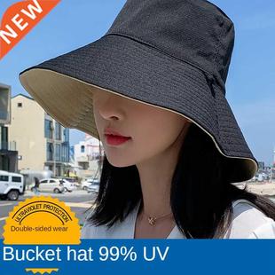 Fashion Casual Sun Bucket Hat Summer Women's Cap Wid