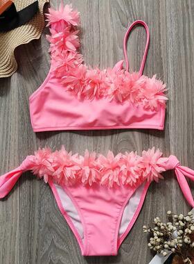 Flower Girl Swimsuit Kids Two Piece Children's Swimwear 2-14