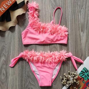 Flower Girl Swimsuit Kids Two Piece Children's Swimwear 2-14