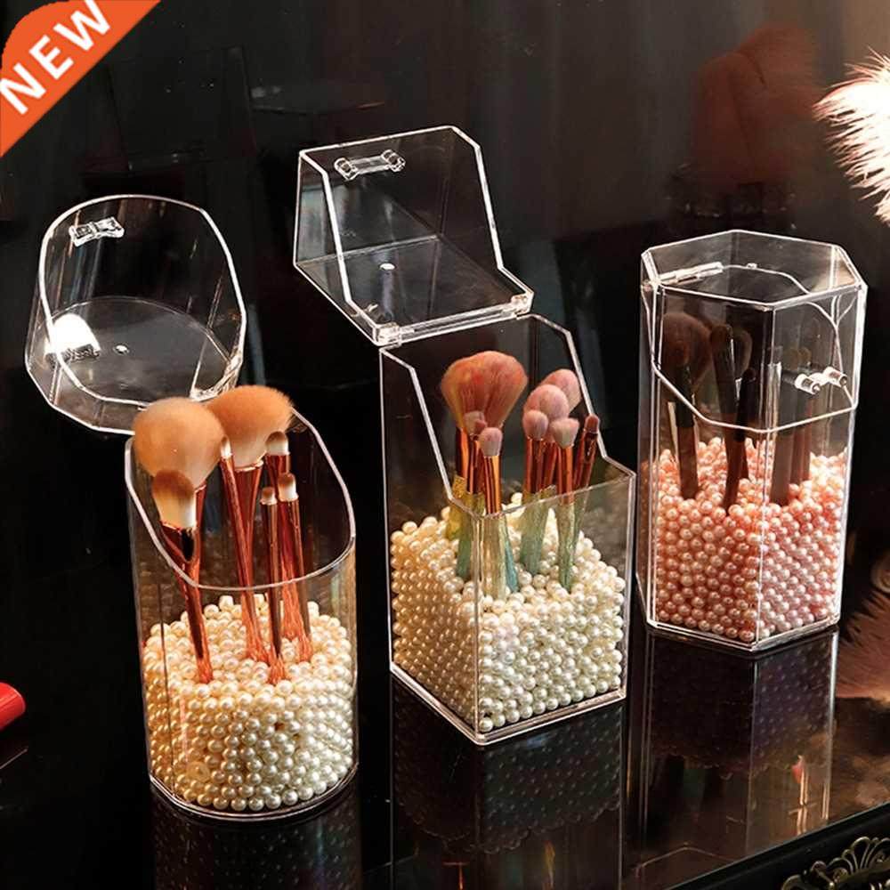 Pearl Clear Acrylic Cosmetic Organizer Lipstick Storage Cont