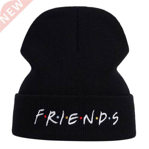 FRIENDS embroidery beanie hat winter autumn cotton flexible