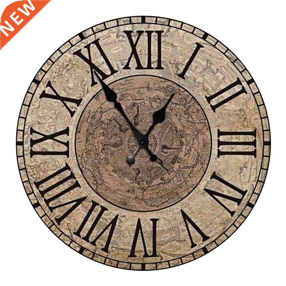 Wooden Wall Clock 10 Inch Silent Non Ticking Quartz Wall Clo