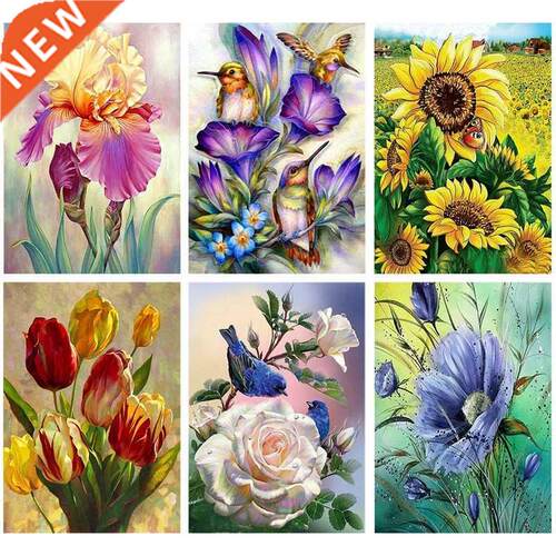 6 Sets 5D Diamond Painting By Numbers Diamond Art Dotz