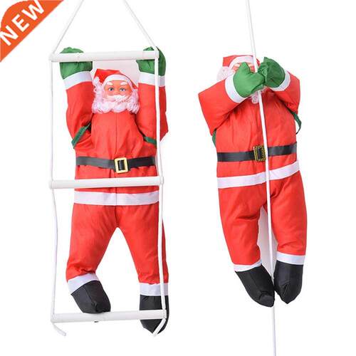 1Pcs 50CM Climbing Ladder Cloth Santa Claus Wall Hanging Dec