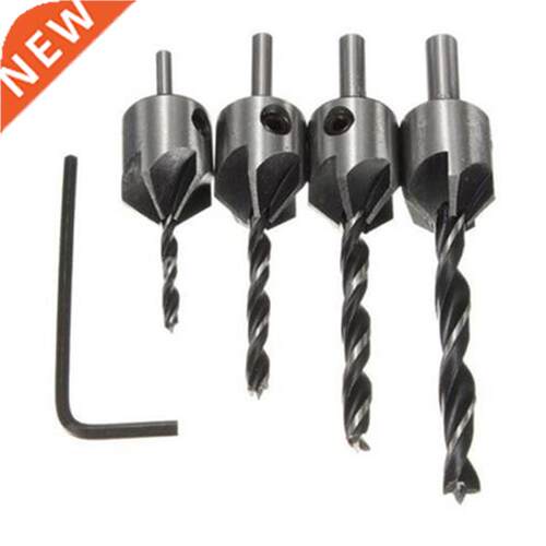 4pcs 5 Flute Countersink Drill Bit Set Screw woodworking cha