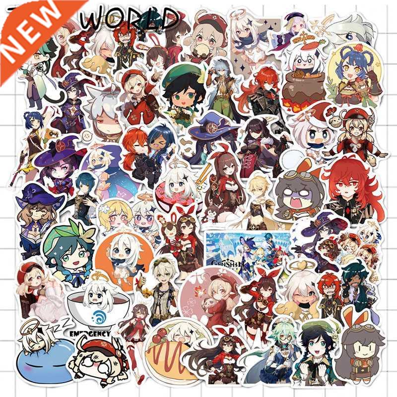 10/50pcs/set Genshin Impact Cartoon Open World Game Sticker