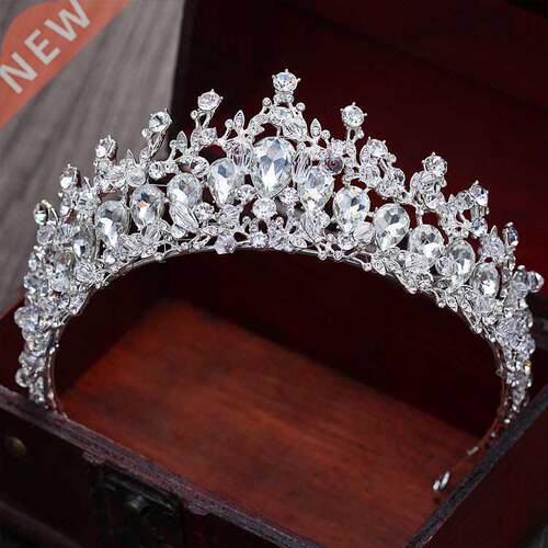 Baroque Magnificent Rhinestone Bridal Crown Tiaras Vintage S