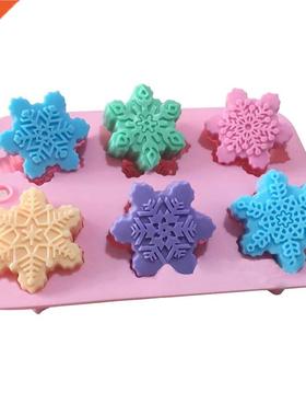 Patterns Christmas Snowflake Shape Silicone Cake Mold  Ha