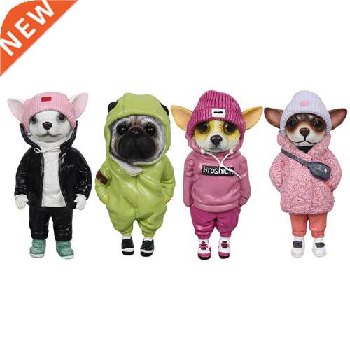Simulation Standing Dog Doll Resin Ornament Resin Figurine