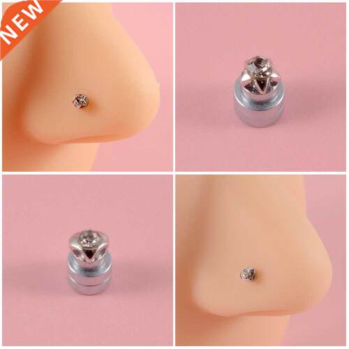 1Pc Zircon Non Pierced Heart Star Magnet Earring Piercings F