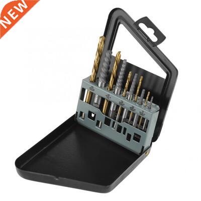 10Pcs Screw Extractor and Left Hand Cobalt Drill Bits Set Bo