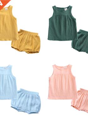 Fashion Toddler Girl Summer Clothes Cotton Linen Kids Clothe